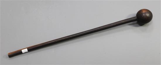 An African hardwood knobkerrie, 71cm